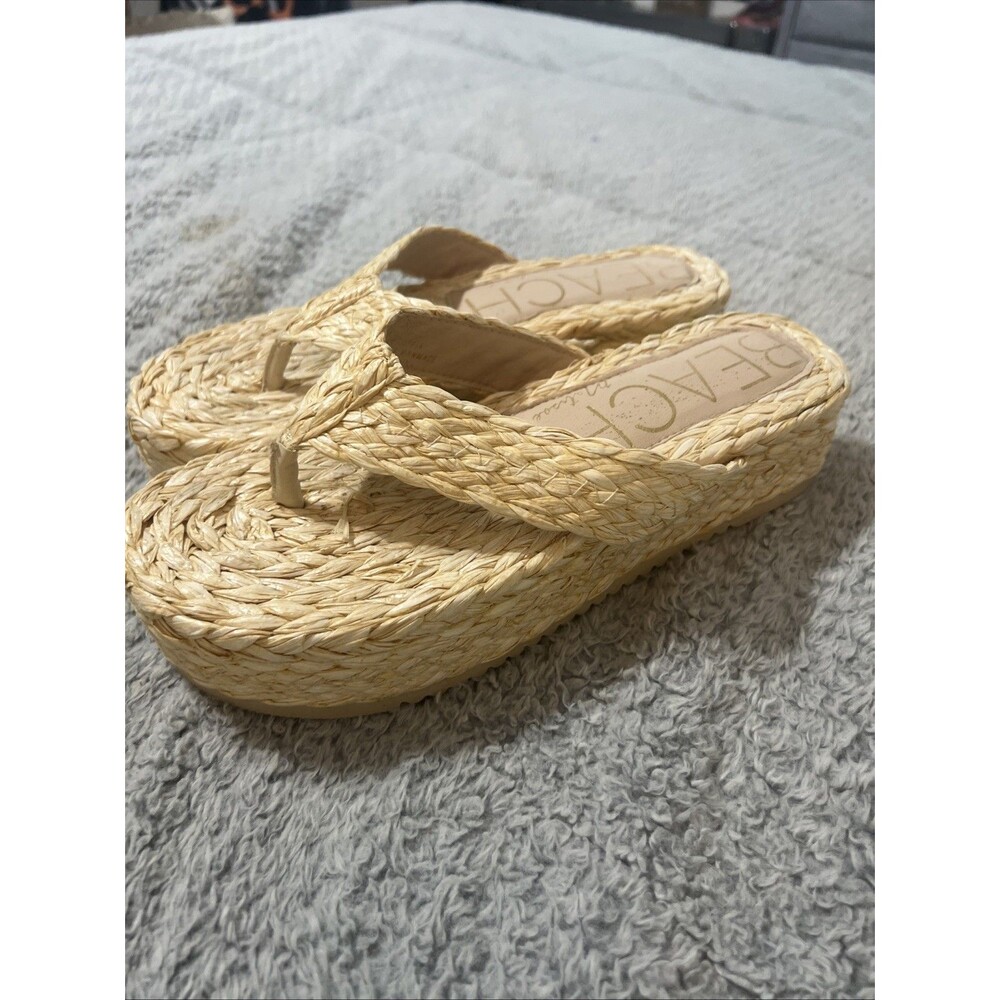 Beach Edpadrille Platform flip-flops Sz8 Boho - Picture 2 of 10